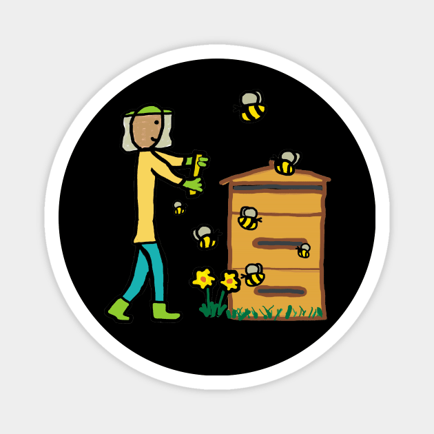 Beekeeping Magnet by Mark Ewbie